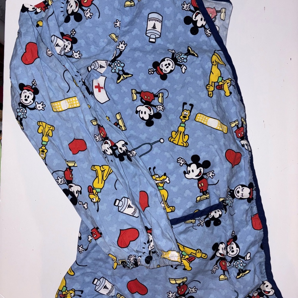 Disney Mickey Mouse Blue and Red scrub jacket